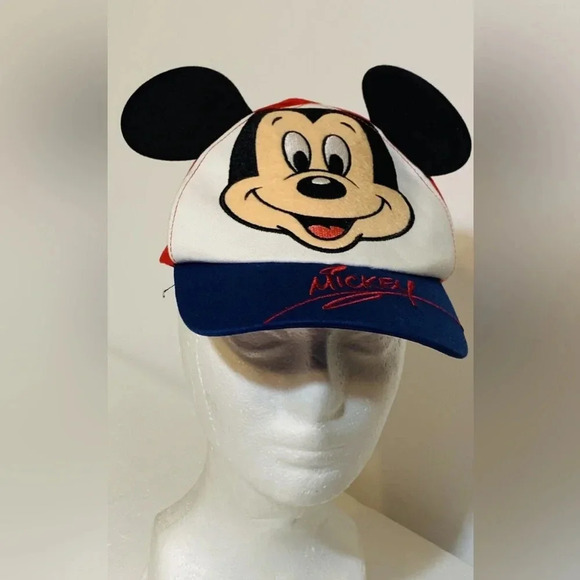 Vintage Disney Parks Mickey Mouse Ears Hat Baseball Cap baby boy toddler 3D - Picture 8 of 8